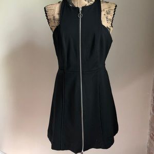 Free People Black Zip Up Dress w/ Open Back Size S